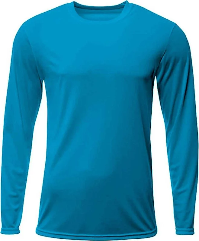 A4 N3425 Men's Sprint Long Sleeve T-Shirt - Electric Blue