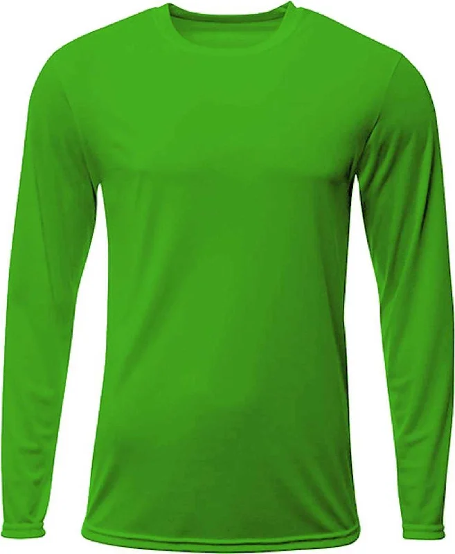 A4 N3425 Men's Sprint Long Sleeve T-Shirt - Kelly