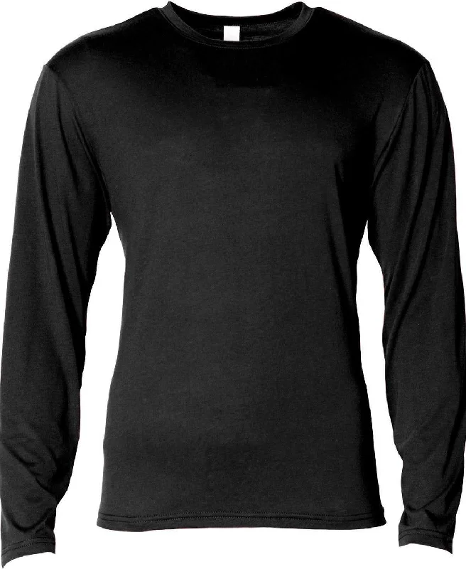 A4 NB3029 Youth Long Sleeve Softek T-Shirt - Black