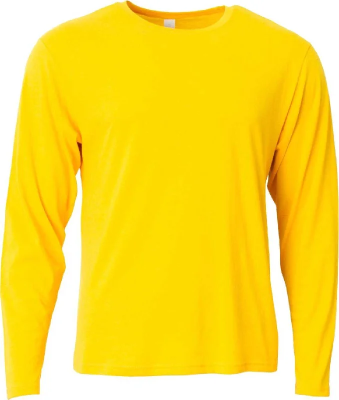 A4 NB3029 Youth Long Sleeve Softek T-Shirt - Gold