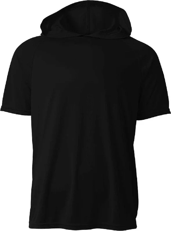 A4 NB3408 Youth Hooded T-Shirt - Black