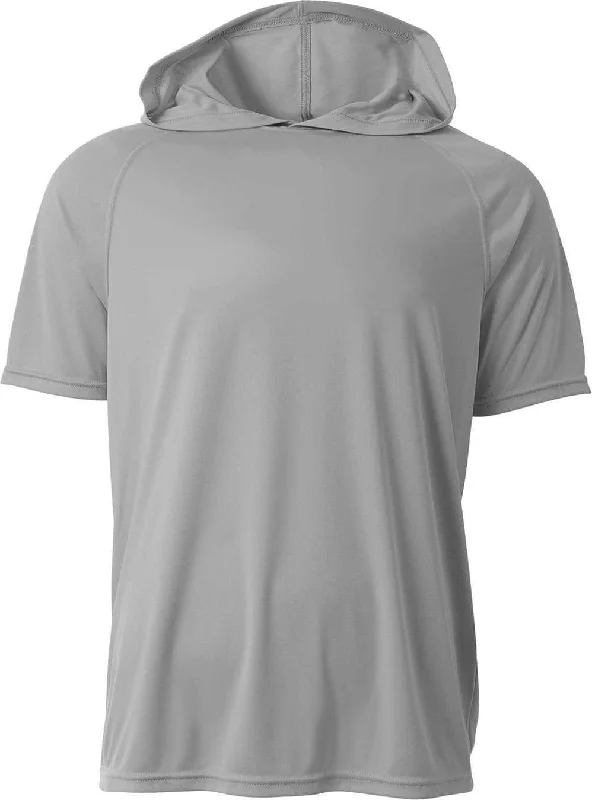 A4 NB3408 Youth Hooded T-Shirt - Silver