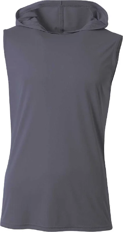 A4 NB3410 Youth Sleeveless Hooded T-Shirt - Graphite