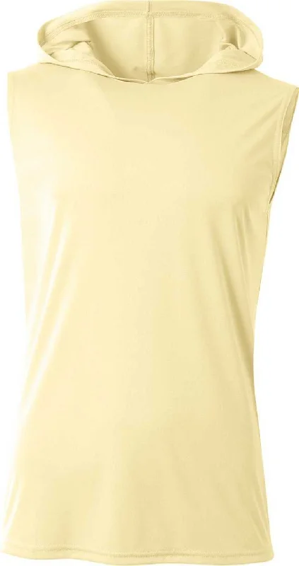 A4 NB3410 Youth Sleeveless Hooded T-Shirt - Light Yellow