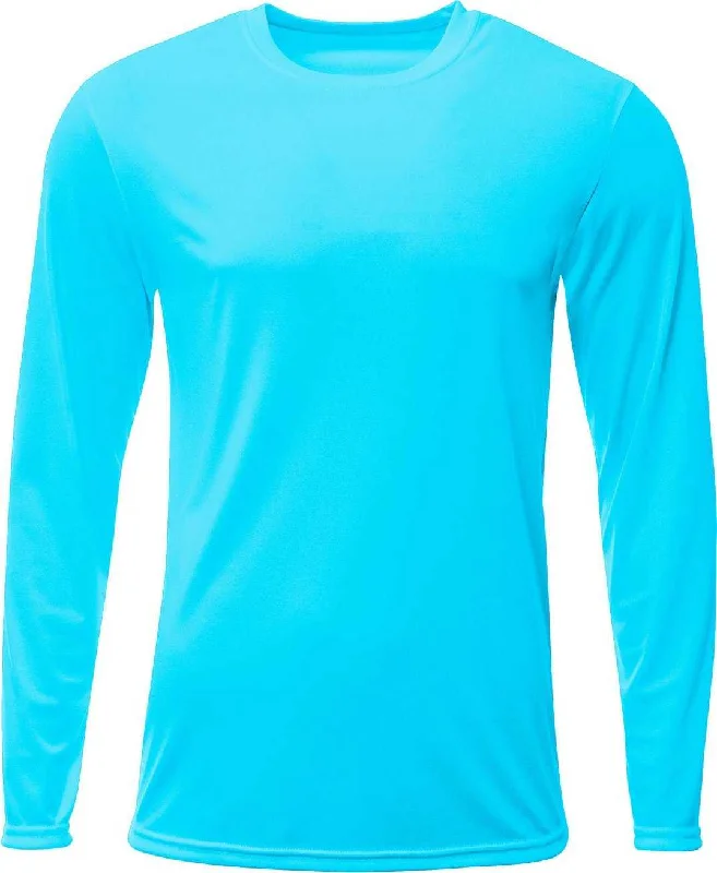 A4 NB3425 Youth Long Sleeve Sprint T-Shirt - Electric Blue