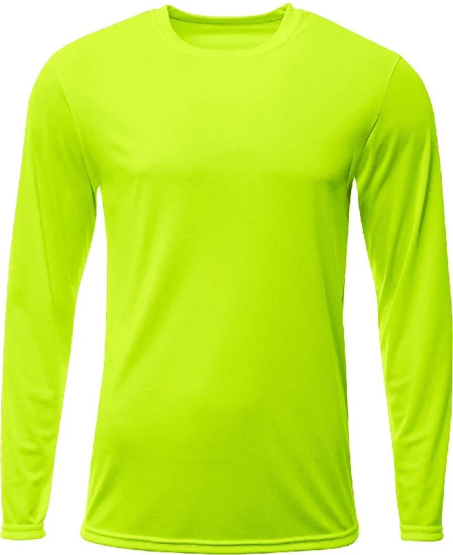 A4 NB3425 Youth Long Sleeve Sprint T-Shirt - Lime