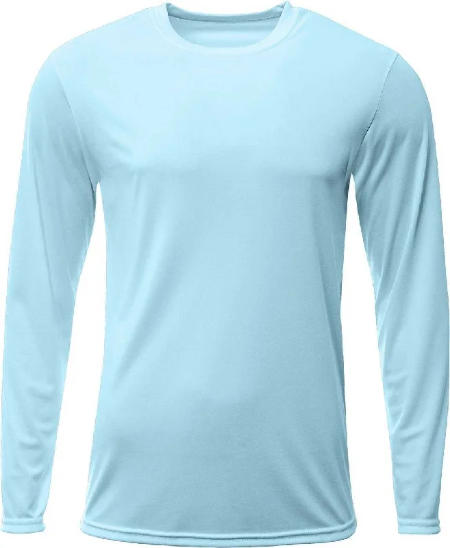 A4 NB3425 Youth Long Sleeve Sprint T-Shirt - Pastel Blue