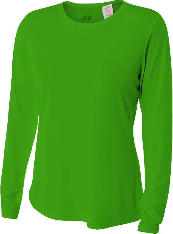 A4 NW3002 Ladies' Long Sleeve Cooling Performance Crew T-Shirt - Kelly