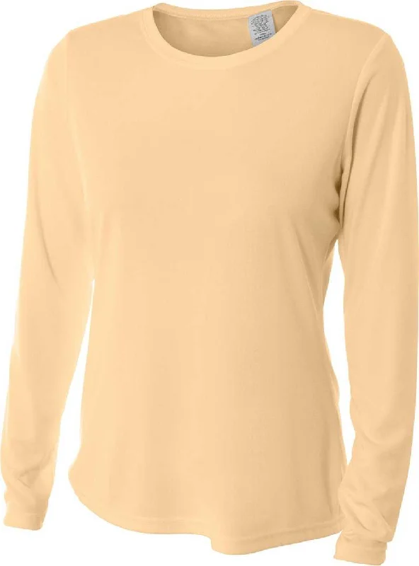 A4 NW3002 Ladies' Long Sleeve Cooling Performance Crew T-Shirt - Melon