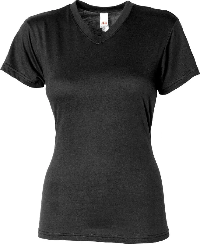 A4 NW3013 Ladies' Softek V-Neck T-Shirt - Black