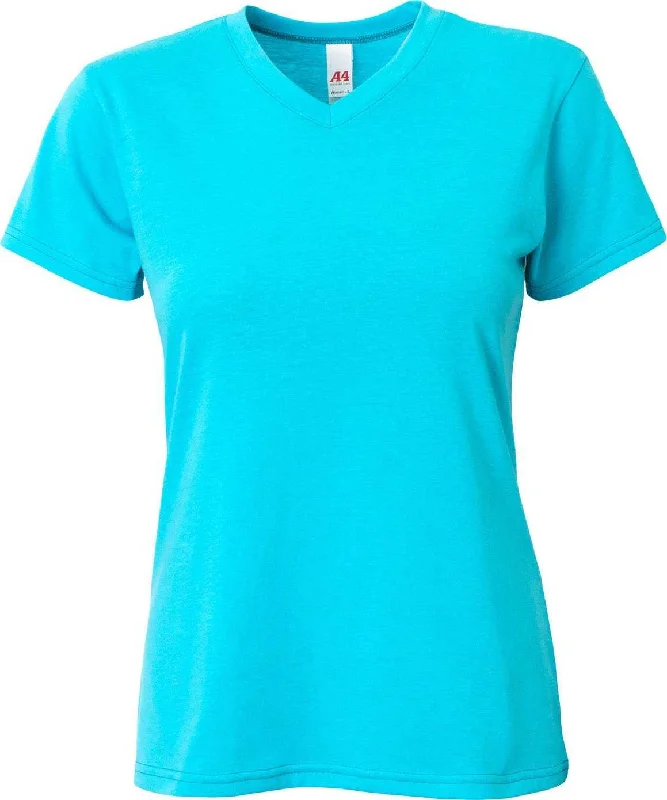 A4 NW3013 Ladies' Softek V-Neck T-Shirt - Electric Blue