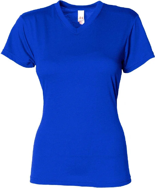 A4 NW3013 Ladies' Softek V-Neck T-Shirt - Royal