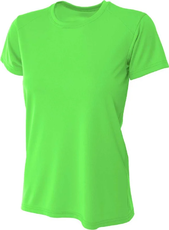 A4 NW3201 Ladies' Cooling Performance T-Shirt - Safety Green