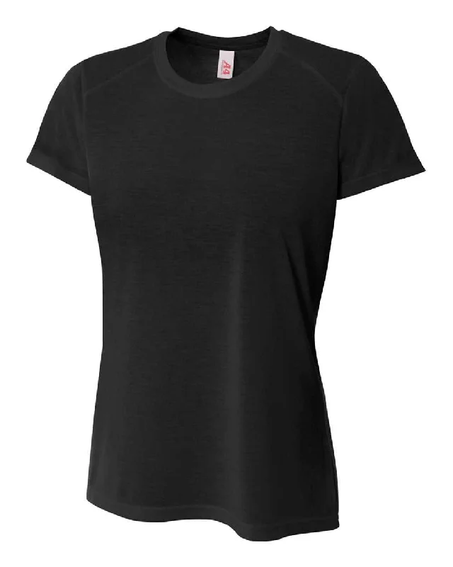 A4 NW3264 Women's Spun Poly Tee - Black