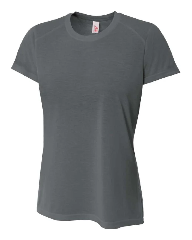 A4 NW3264 Women's Spun Poly Tee - Graphite