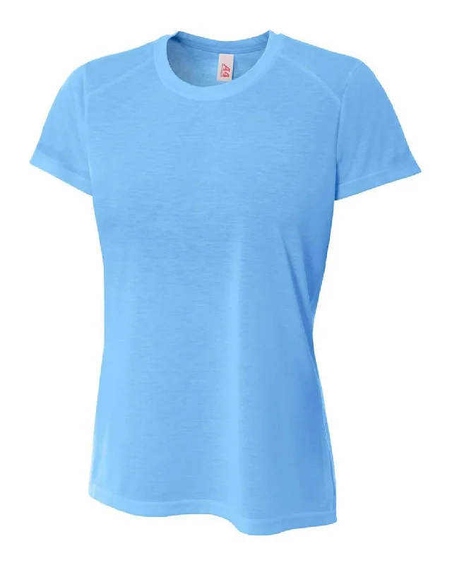 A4 NW3264 Women's Spun Poly Tee - Light Blue