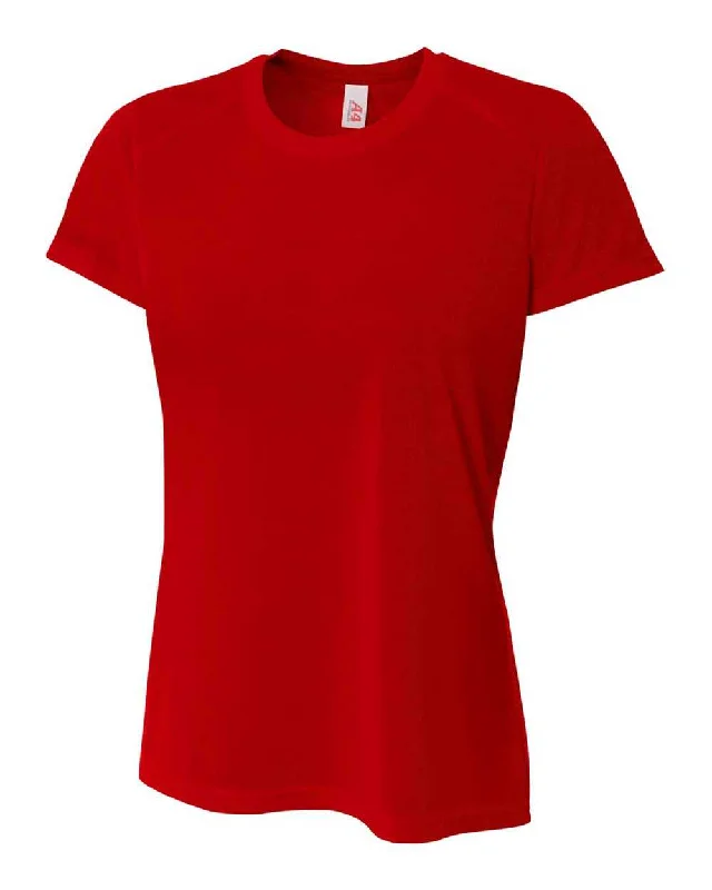 A4 NW3264 Women's Spun Poly Tee - Scarlet