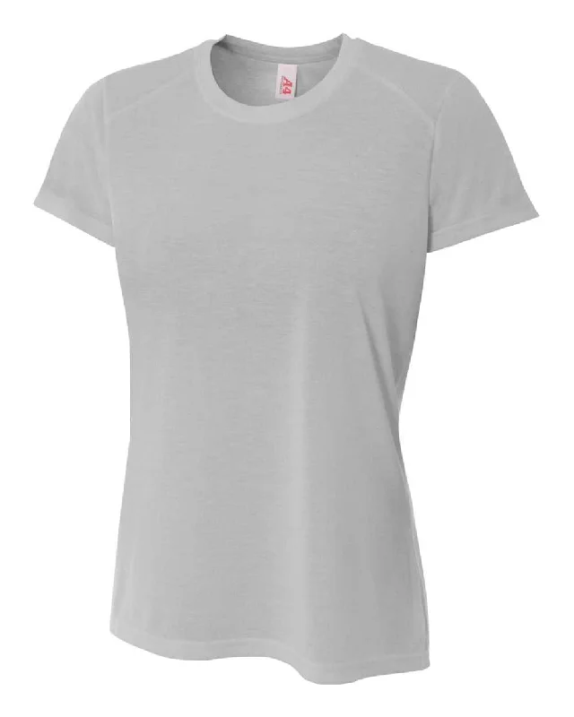 A4 NW3264 Women's Spun Poly Tee - Silver