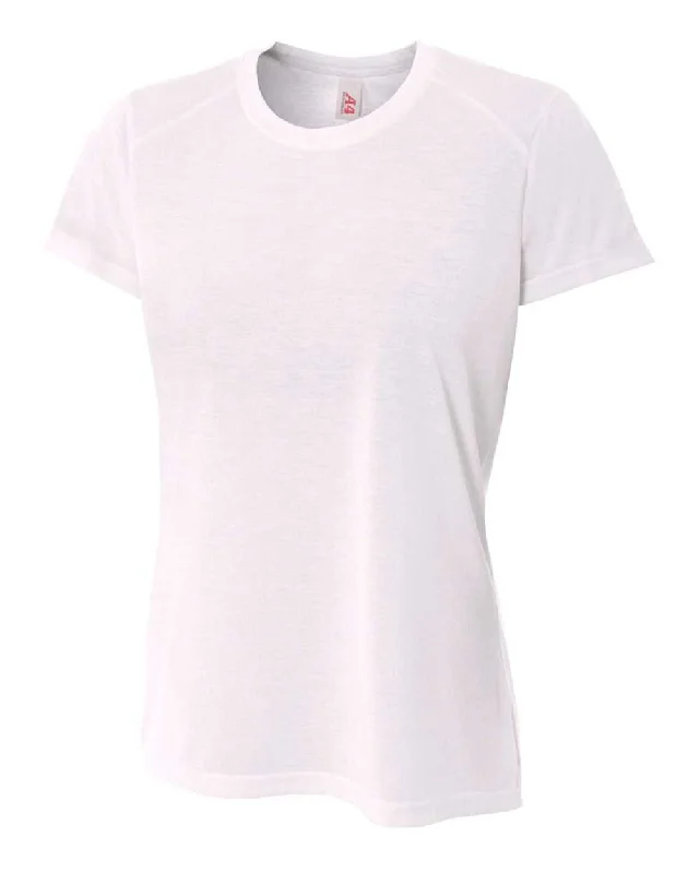 A4 NW3264 Women's Spun Poly Tee - White