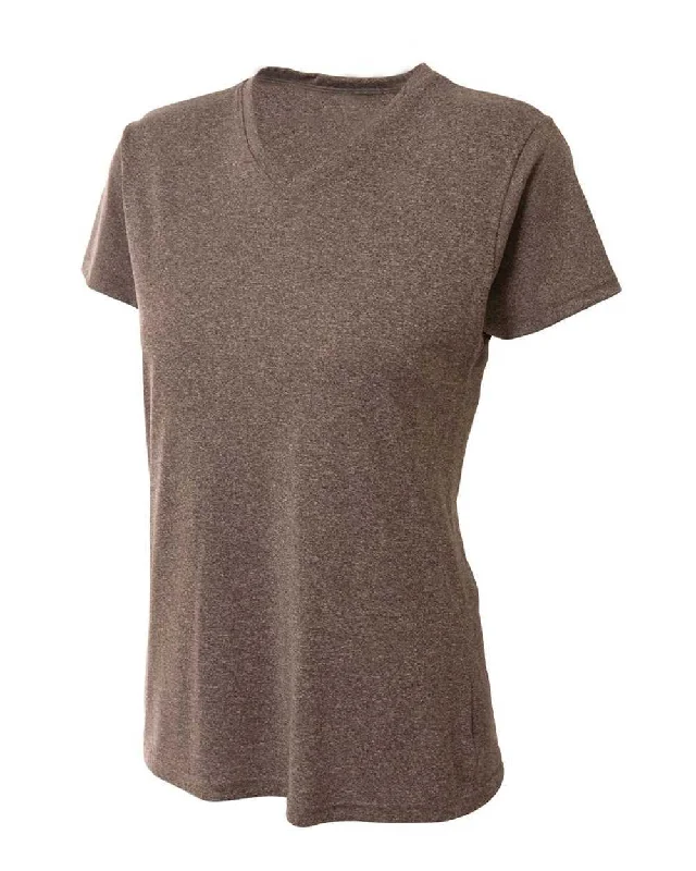 A4 NW3381 Women's Topflight Heather Tee - Charcoal