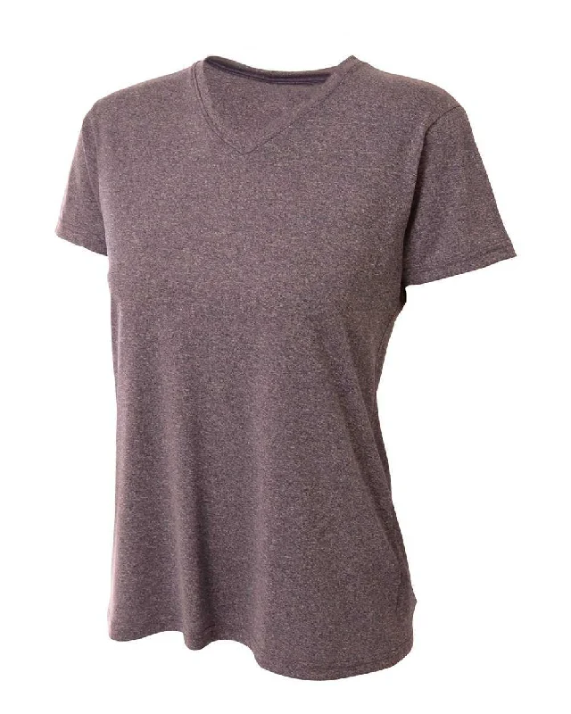 A4 NW3381 Women's Topflight Heather Tee - Navy