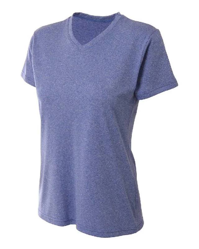 A4 NW3381 Women's Topflight Heather Tee - Royal