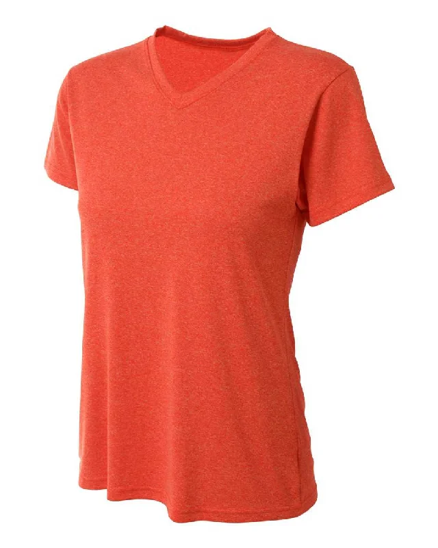 A4 NW3381 Women's Topflight Heather Tee - Scarlet