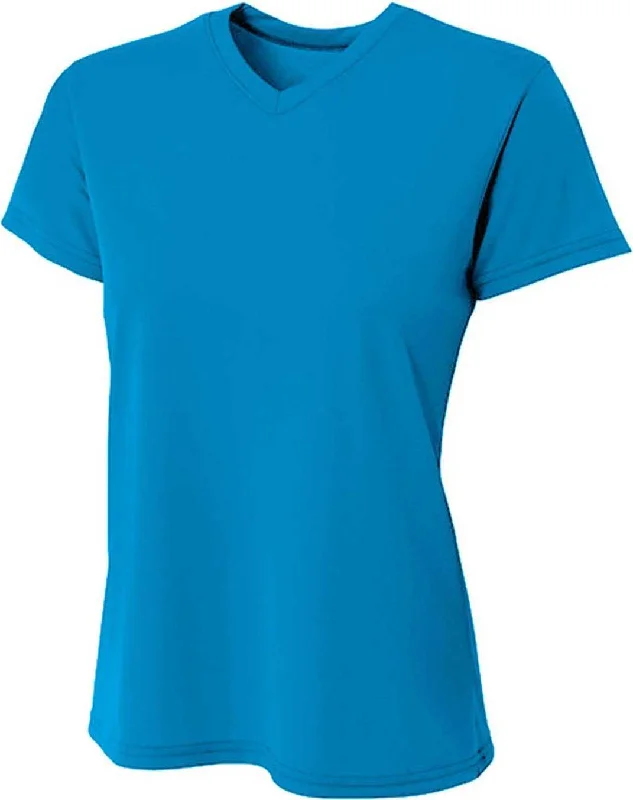 A4 NW3402 Ladies' Sprint Performance V-Neck T-Shirt - Electric Blue