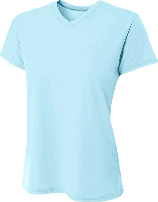 A4 NW3402 Ladies' Sprint Performance V-Neck T-Shirt - Pastel Blue