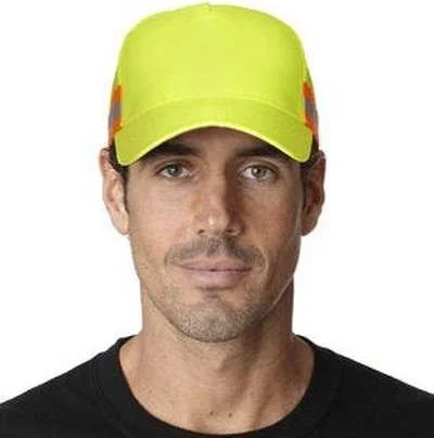 Adams TR102 Trucker Reflector High-Visibility Constructed Cap - Yellow