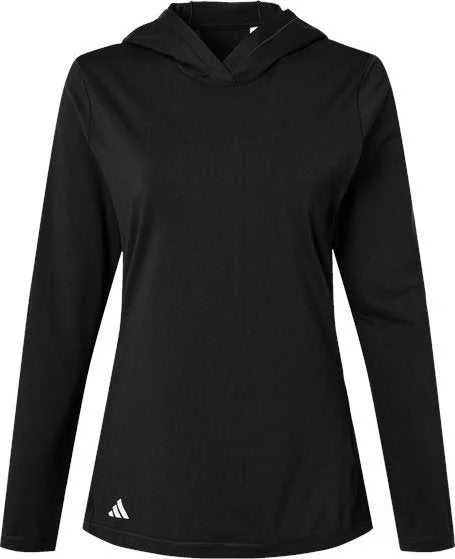 Adidas A1003 Women's Performance Hooded Pullover - Black