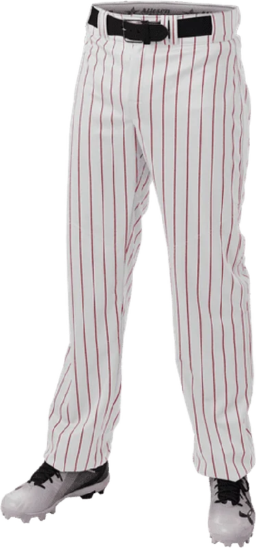 Alleson Athletic 655WPN Crush Pinstripe Pant - White Red