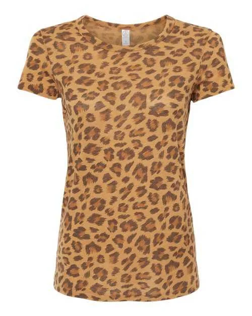 Alternative 1940 Women's Eco-Jersey Ideal Tee - Leopard