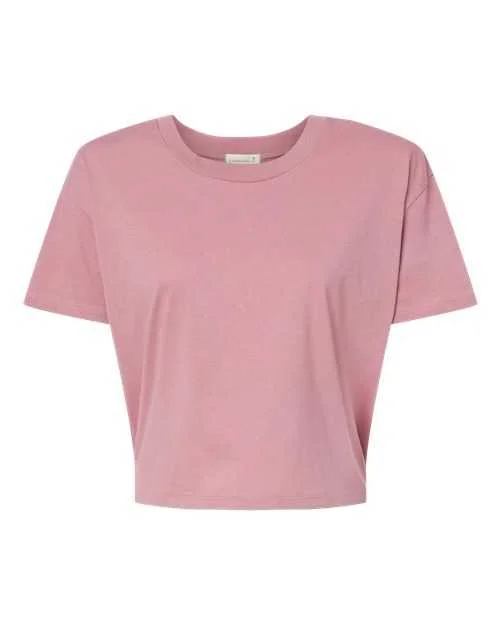 Alternative 5114C Women's Cotton Jersey Go-To Headliner Crop Tee - Whiskey Rose