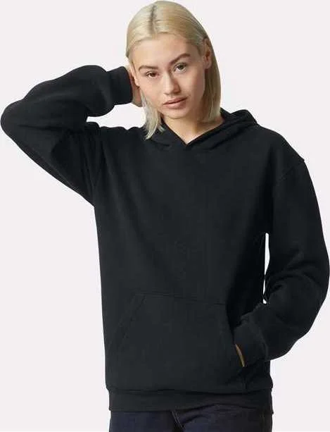 American Apparel RF498 ReFlex Fleece Pullover Hoodie - Black