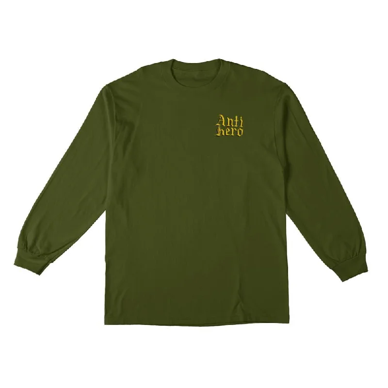 Anti Hero L/S T-Shirt Terminal Velocity - Military Green / Black / Yellow