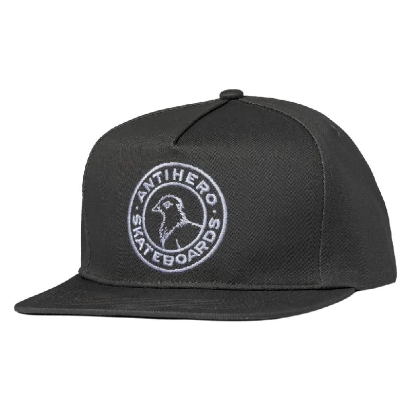 Anti Hero Snapback Basic Pigeon Round Charcoal / White - O/S