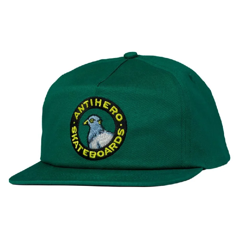 Anti Hero Snapback Pigeon Round Dark Green - O/S