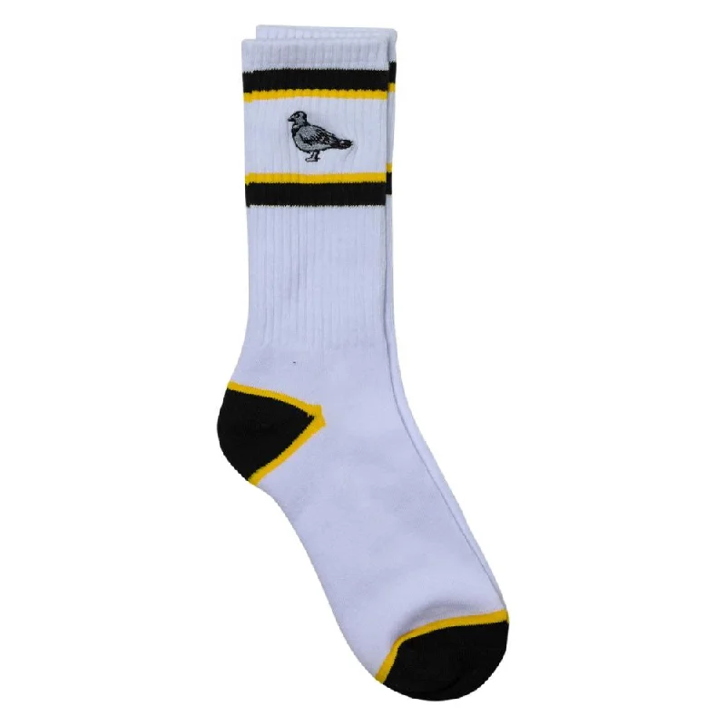 Anti Hero Socks Basic Pigeon Emb White / Black / Yellow - O/S