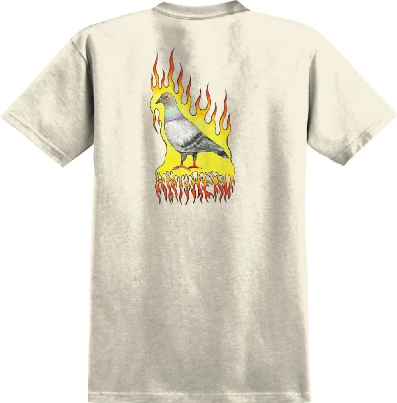 Anti Hero T-Shirt Flame Pigeon - Natural / Multi Color Prints