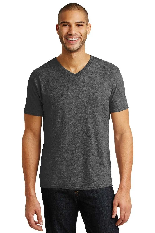 Anvil A6752 Tri-Blend V-Neck Tee - Heather Dark Gray