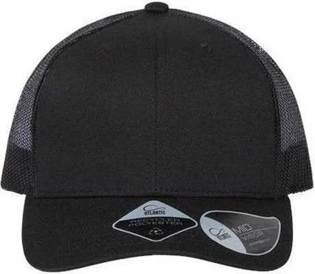 Atlantis Headwear BRYCE Sustainable Trucker Cap - Black Black