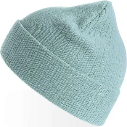 Atlantis Headwear Riob - Sustainable Rib Knit Beanie - Light Blue