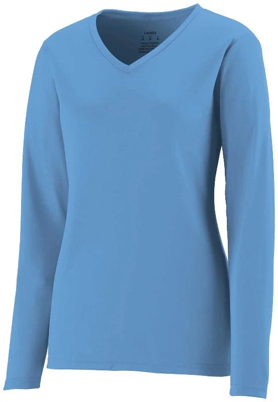 Augusta 1788 Ladies NexGen Wicking Long Sleeve Tee - Columbia Blue