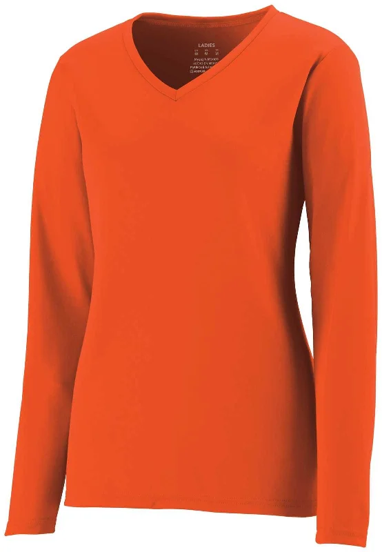 Augusta 1788 Ladies NexGen Wicking Long Sleeve Tee - Orange