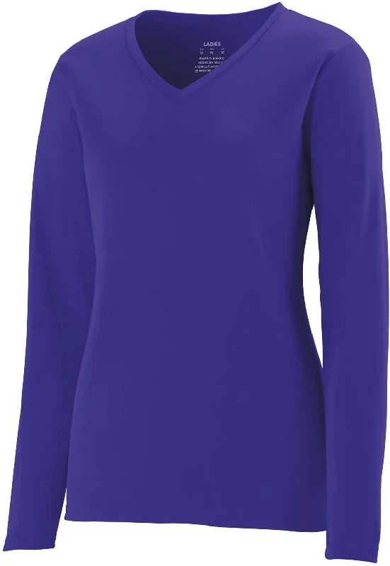 Augusta 1788 Ladies NexGen Wicking Long Sleeve Tee - Purple