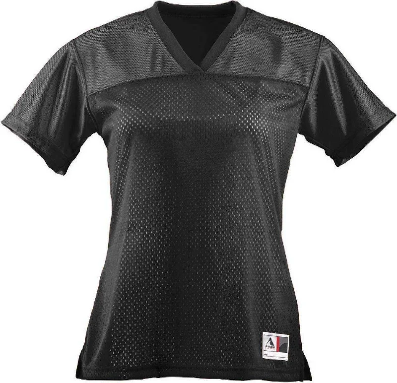 Augusta 250 Ladies Junior Fit Replica Football Tee - Black