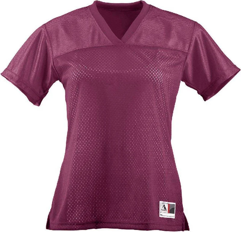 Augusta 250 Ladies Junior Fit Replica Football Tee - Maroon