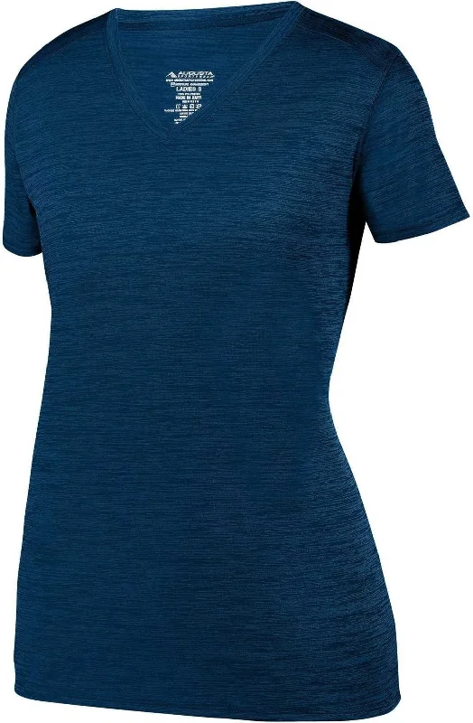 Augusta 2902 Ladies Shadow Tonal Heather Training Tee - Navy