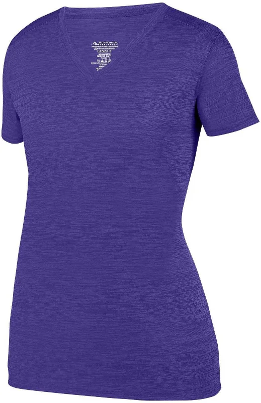 Augusta 2902 Ladies Shadow Tonal Heather Training Tee - Purple